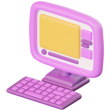 Computadora  3D Icon