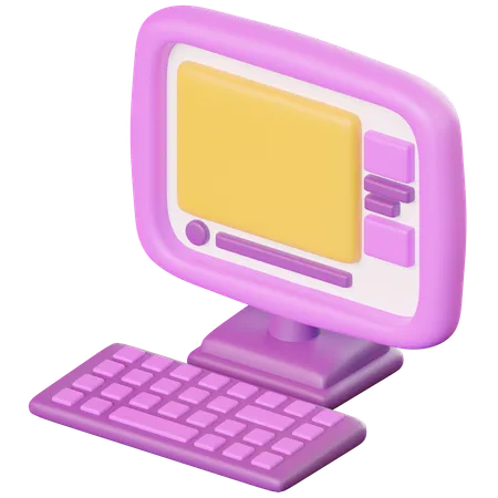 Computadora  3D Icon