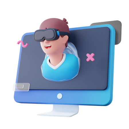 Computadora 3d  3D Icon