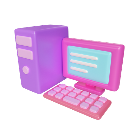 Computadora  3D Illustration