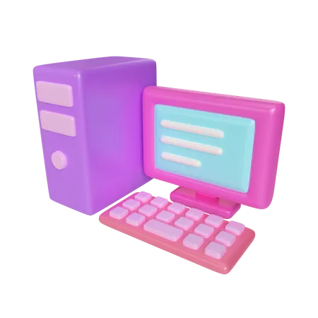 Computadora  3D Illustration