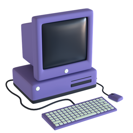 Computadora de escritorio  3D Icon