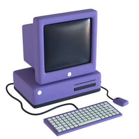 Computadora de escritorio  3D Illustration