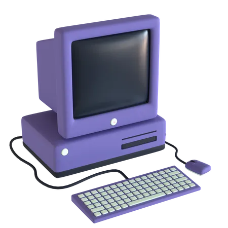 Computadora de escritorio  3D Illustration