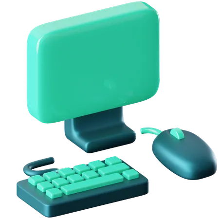 Computadora de escritorio  3D Icon