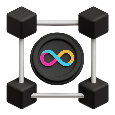 Computadora de internet blockchain  3D Icon