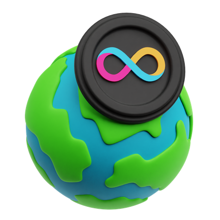 Computadora de internet global  3D Icon