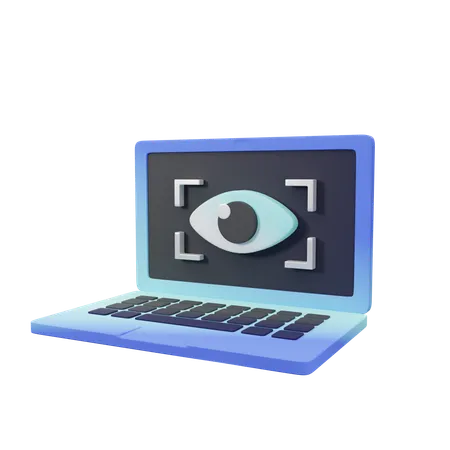 Espiar computadora  3D Icon