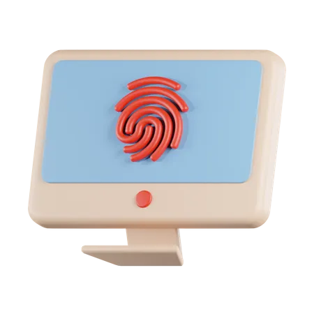 Huella digital de la computadora  3D Icon