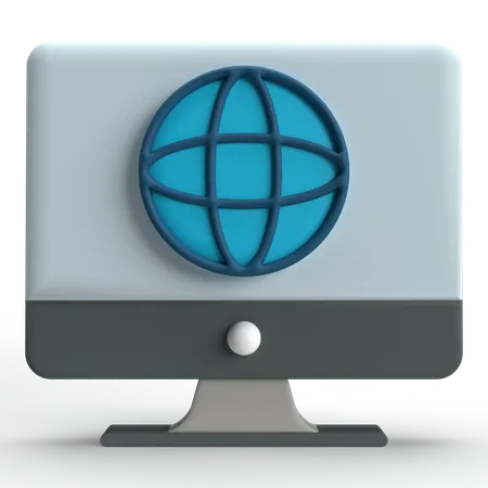 Computadora internet  3D Icon