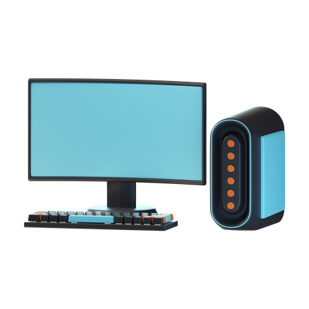 Computadora de juego  3D Icon