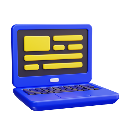 Computadora portátil  3D Icon