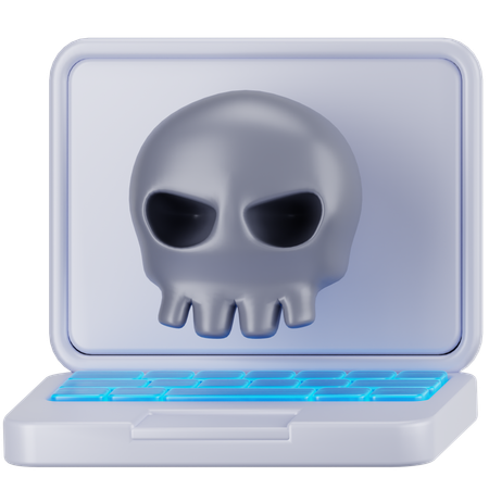 Computadora portátil hackeada  3D Icon