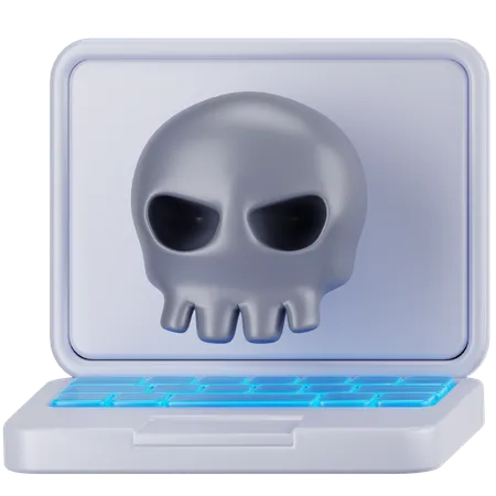 Computadora portátil hackeada  3D Icon