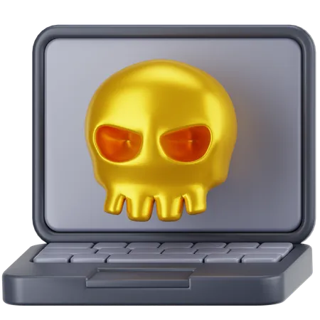 Computadora portátil hackeada  3D Icon