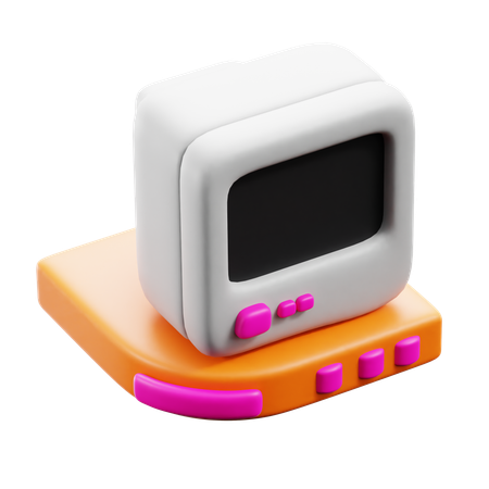 Computadora retro  3D Icon