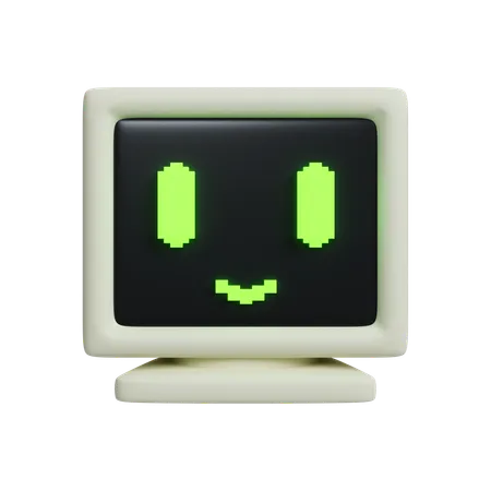 Computadora retro  3D Icon