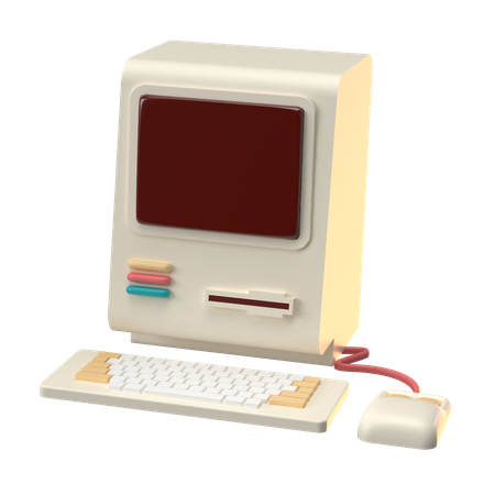 Computadora retro  3D Icon