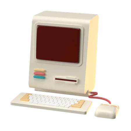 Computadora retro  3D Icon