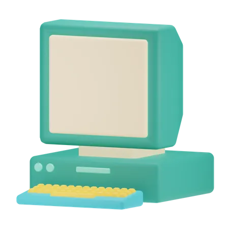 Computadora retro  3D Icon