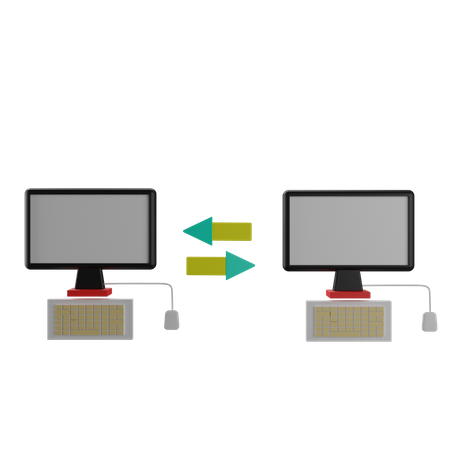 Computadoras conectadas  3D Icon