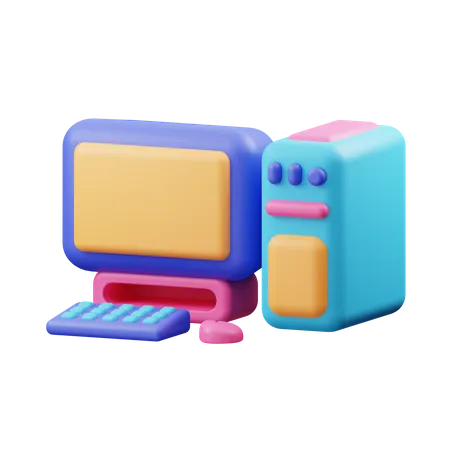 Computer  3D Illustration