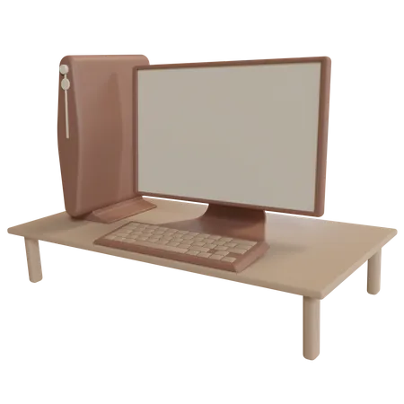 PC Personal Computer 3 D Illustration Education With Transparent Background 3D Icon