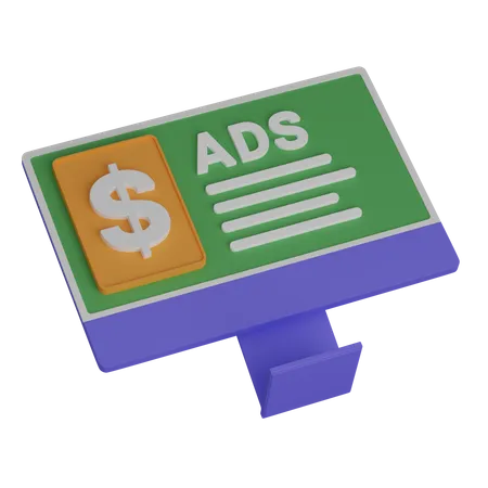 Computer ads  3D Icon