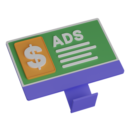 Computer ads  3D Icon