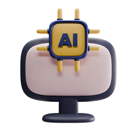 Computer Ai  3D Icon