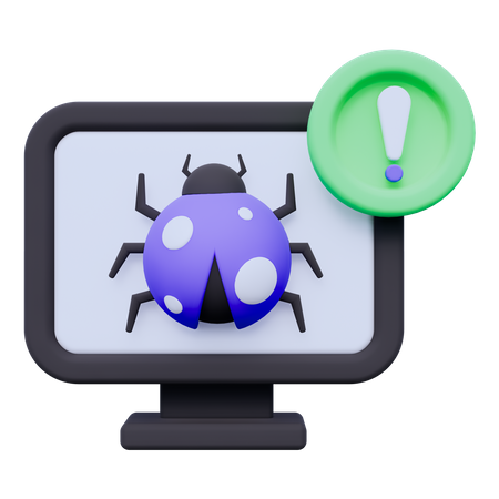 Computerwarnung  3D Icon