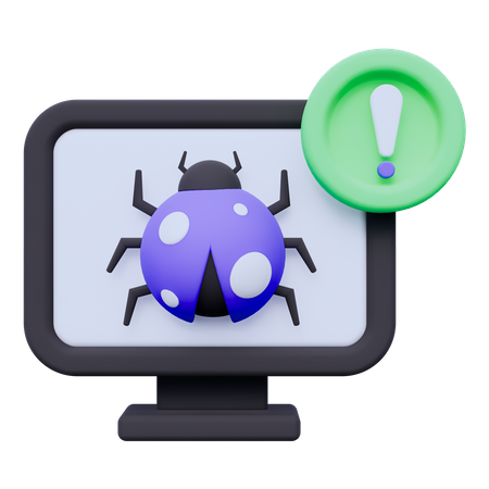 Computer Alert  3D Icon