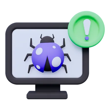 Computer Alert  3D Icon