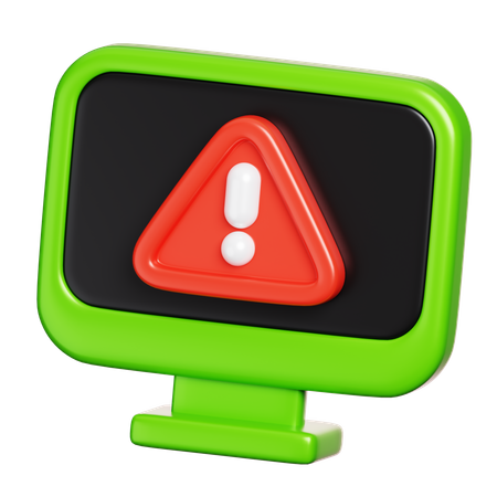 Computer Alert  3D Icon