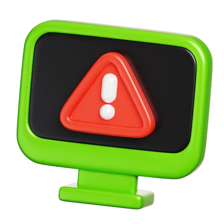 Computer Alert  3D Icon