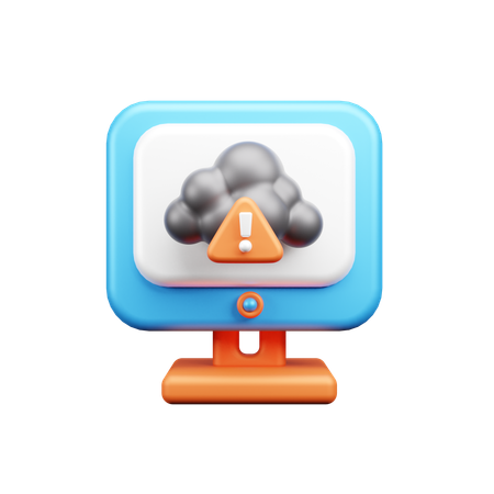 Computer Alert  3D Icon