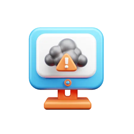 Computer Alert  3D Icon