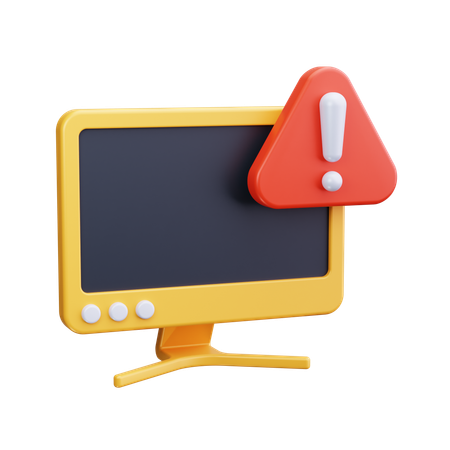 Computer Alert  3D Icon