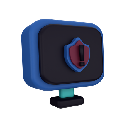 Computer Alert  3D Icon