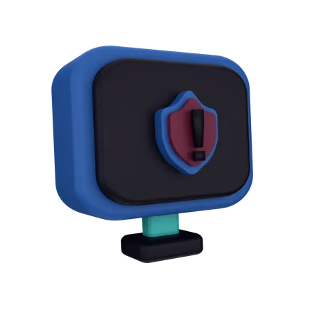 Computer Alert  3D Icon