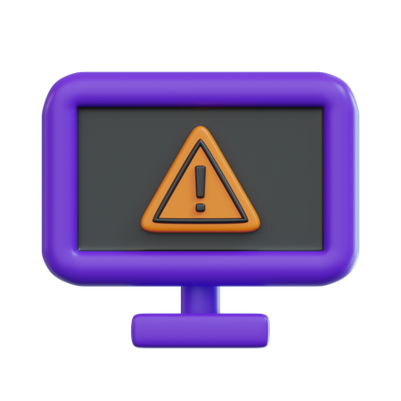 Computer Alert  3D Icon