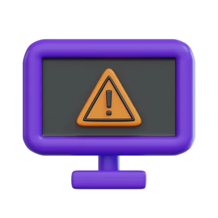 Computer Alert  3D Icon