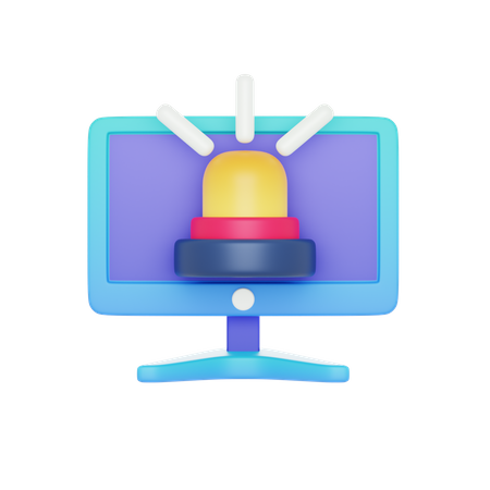 Computer Alert  3D Icon