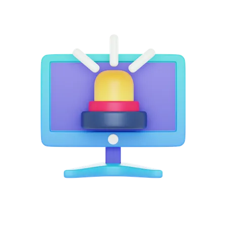 Computer Alert  3D Icon