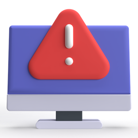 Computer Alert  3D Icon