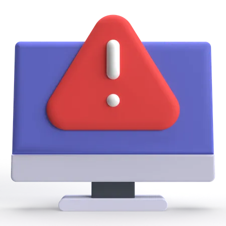 Computer Alert  3D Icon