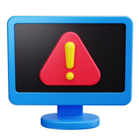 Computer Alert  3D Icon