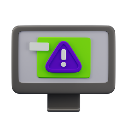 Computer Alert  3D Icon