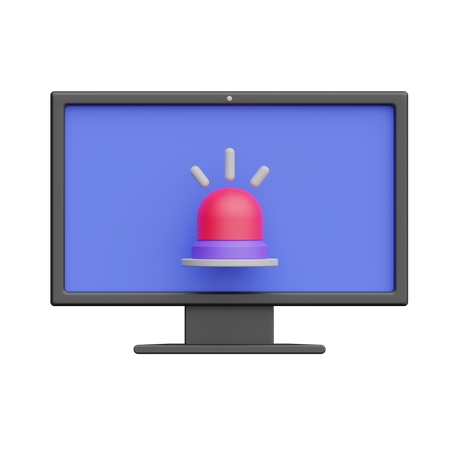 Computer Alert  3D Icon