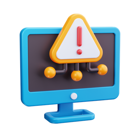 Computer Alert  3D Icon